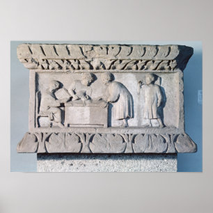 Póster Alivio que retrata uma cena de coleta de impostos