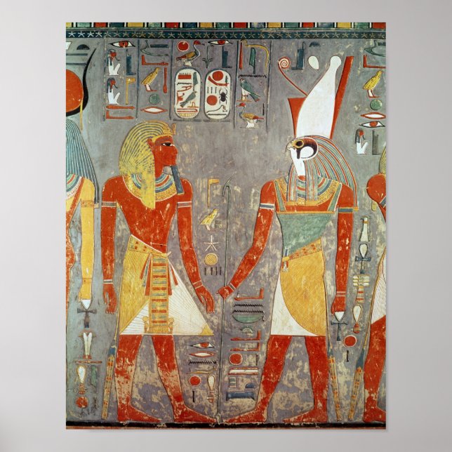 Poster Alivio representando Horemheb antes de Horus (Frente)