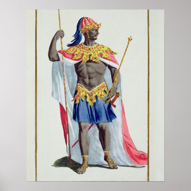 Poster Alkmey, Rei da Guiné de "Receuil des Estampes", (Frente)