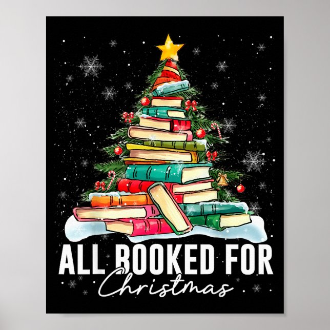 Poster All Booked For Christmas Book Christmas Tree Light (Frente)
