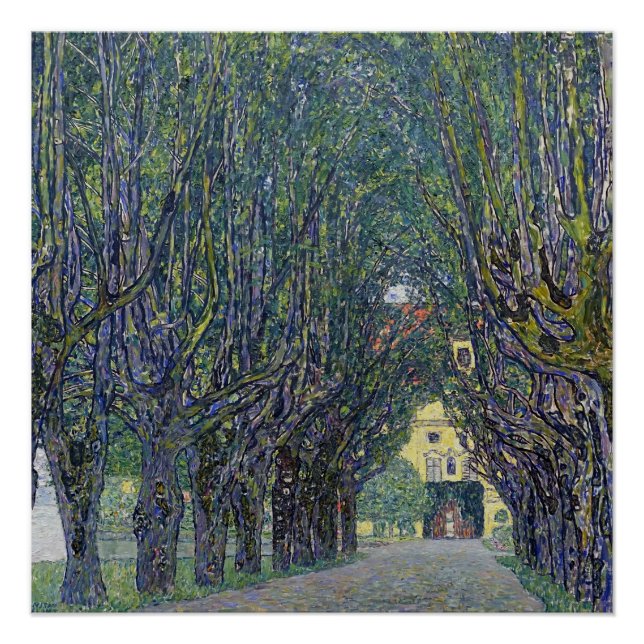 Póster Allee de Gustav Klimt na pintura de Schloss Kammer (Frente)