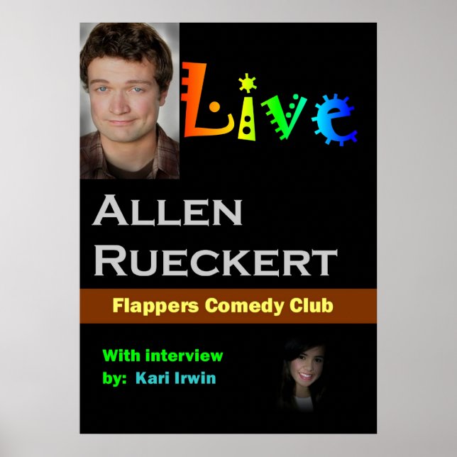 Poster Allen Rueckert LIVE (Frente)