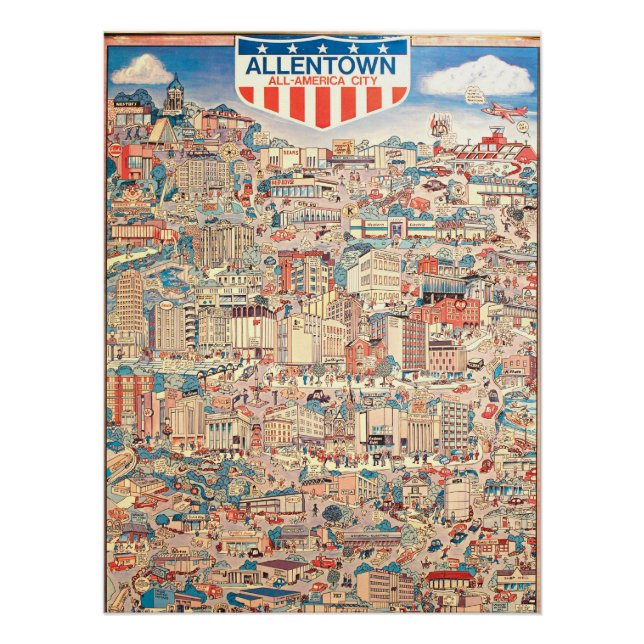 Póster Allentown Cidade All-Americana 1976 (Frente)