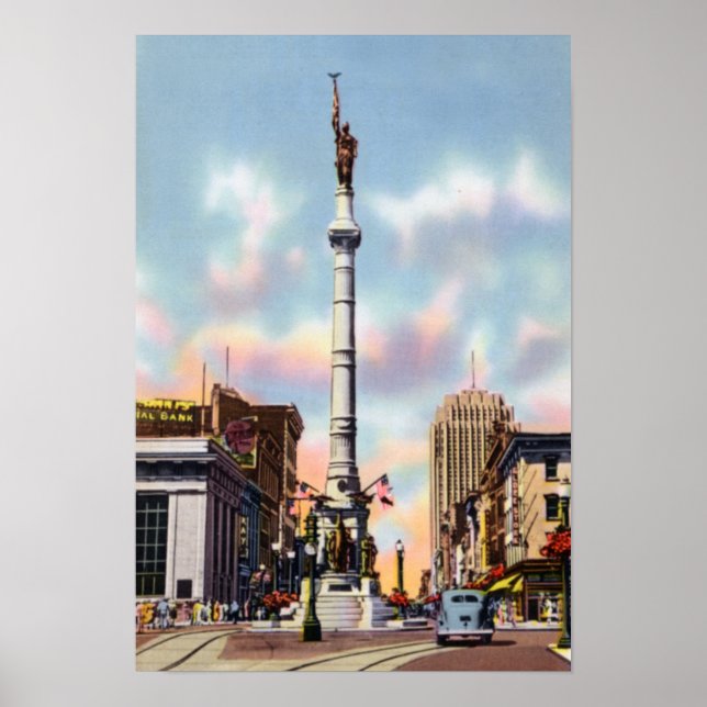 Póster Allentown Pennsylvania Center Square (Frente)