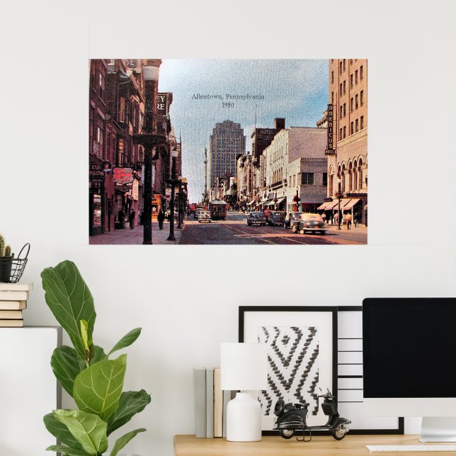 Poster Allentown, Pensilvânia, 1950 (Escritório em casa)