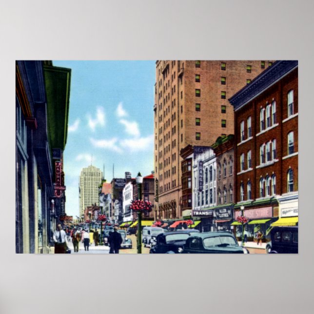 Póster Allentown Pensilvânia Hamilton Street (Frente)
