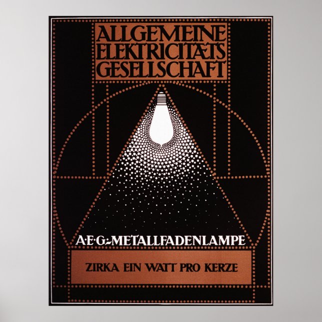 Poster Allgemeine Elektrizitats Gesellschaft AEG (Frente)