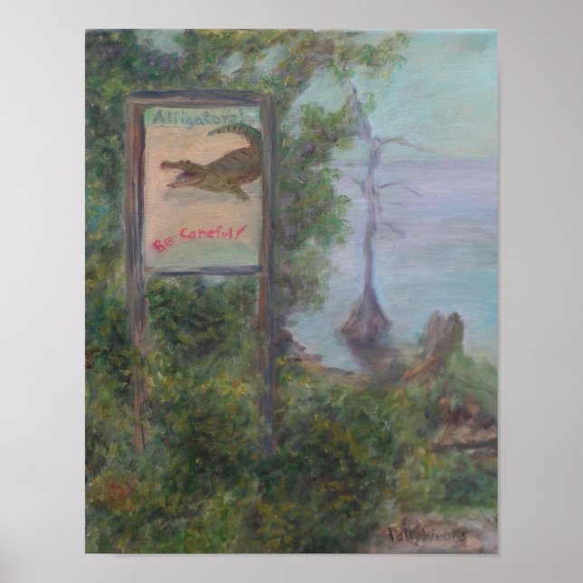 Poster ALLIGADORAS! TENHA CUIDADO! Pôster (Frente)