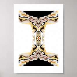Poster Alligare Golden Abstract Acrylic Fluid Art