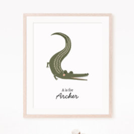 Poster Alligator Nursery Wall Art