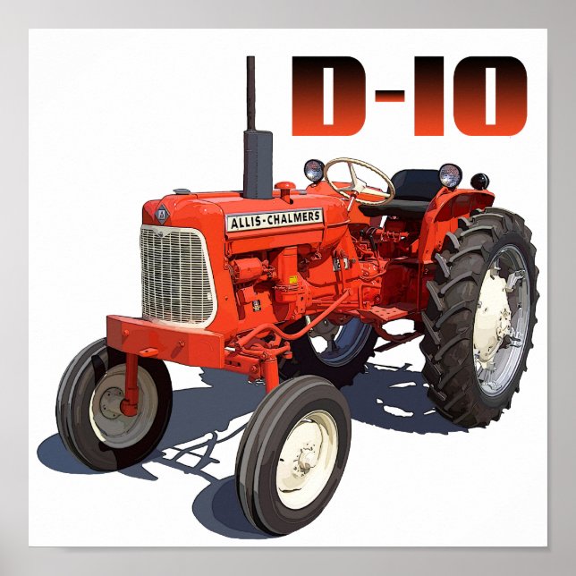 Póster Allis Chalmers D- 10 Trator (Frente)