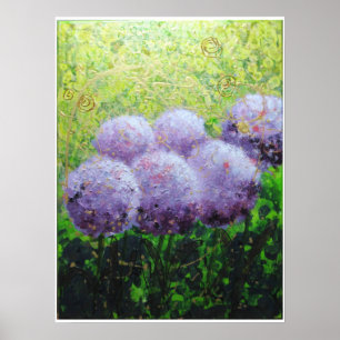 Poster Alliums em Laycock - da abelha de Lilli brilho