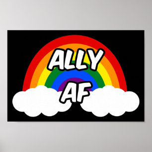 Poster Ally AF I - Orgulho da Fila Trans Gay de Sinalizad