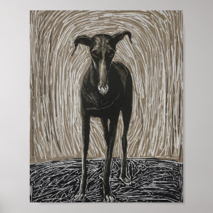 Poster Alma Desencadeada: Arte Canina Expressionista Mode