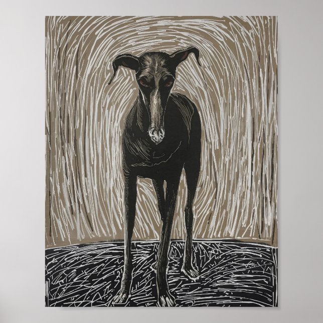 Poster Alma Desencadeada: Arte Canina Expressionista Mode (Frente)