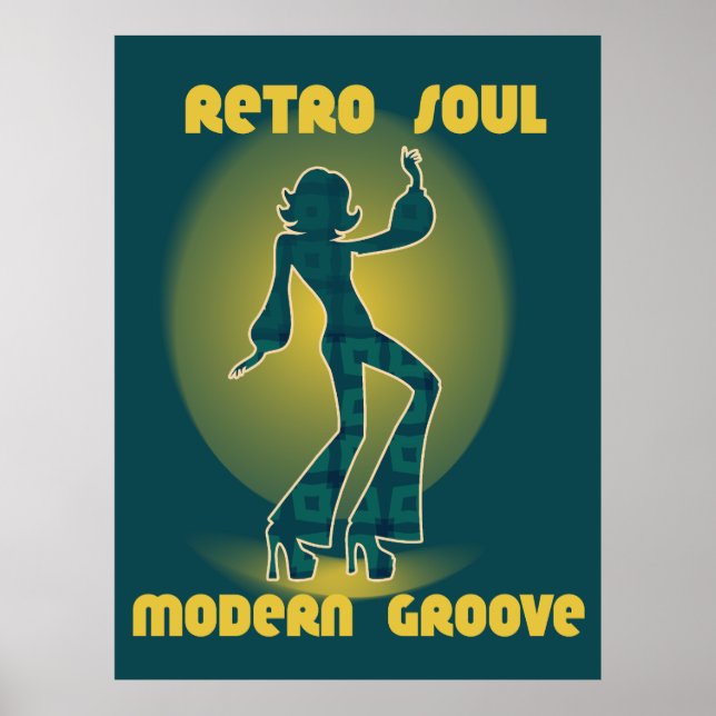 Poster Alma Retro Groove Moderno (Frente)