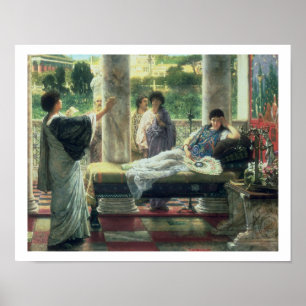 Póster Alma-Tadema   Catullus que lê seus poemas
