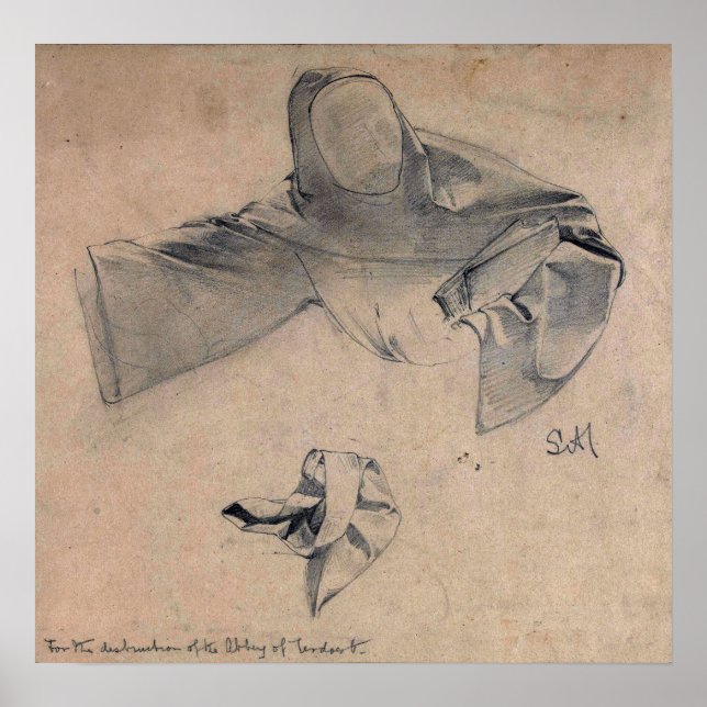 Poster Alma-Tadema - Estudos Para O Vestuário De Uma Flee (Frente)