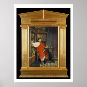 Póster Alma-Tadema   expedições romanas de uma escrita 