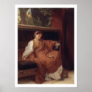 Poster Alma-Tadema Lesbia que Weeping sobre um pardal