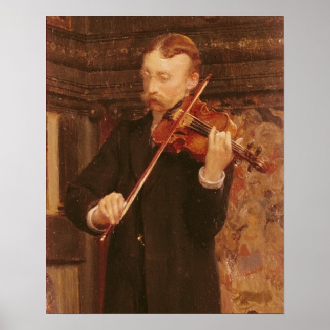 Póster Alma-Tadema | Maurice Sons tocando violino (Frente)