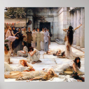 Póster Alma-Tadema - mulheres de Amphissa, detalhe