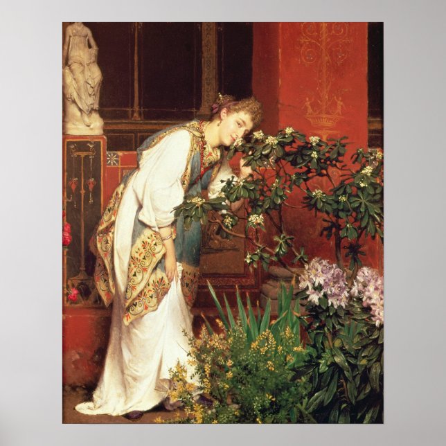 Póster Alma-Tadema | No Peristílio, 1866 (Frente)