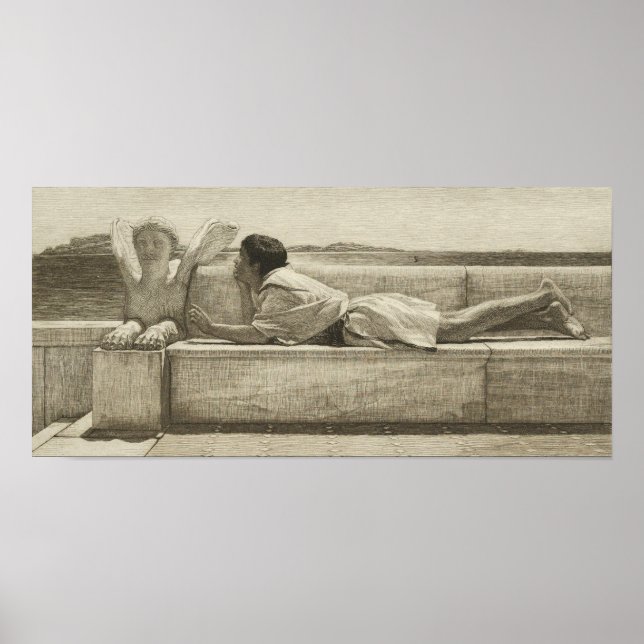 Poster Alma-Tadema - O Conselheiro Silencioso 1878 (Frente)