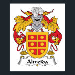 Poster Almeida Family Crest<br><div class="desc">Almeida Casaco De Braços</div>