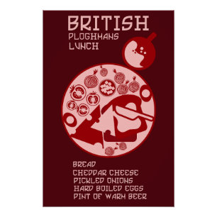 Póster Almoço do Plowman britânico