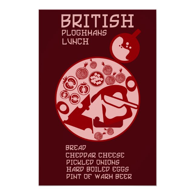 Póster Almoço do Plowman britânico (Frente)