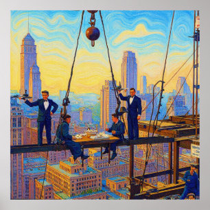 Poster Almoço dos Trabalhadores de Ferro no 32º Andar Col
