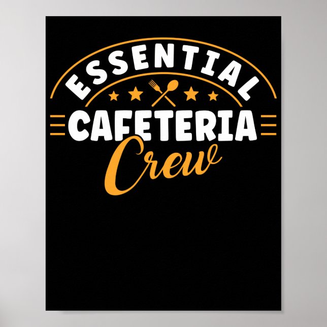 Poster Almoço Lady Essential Cafeteria Crew Lady (Frente)
