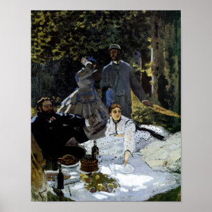 Póster Almoço na grama (l'herbe do sur de Le déjeuner)