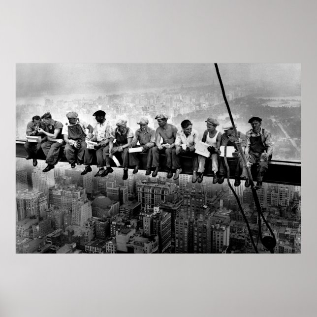 Poster Almoço No Topo De Um Arranha-Céu 1932 Trabalhadore (Frente)