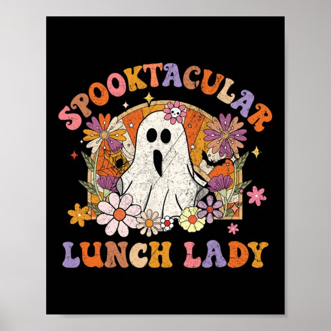 Poster Almoço Spooktacular Lady Happy Halloween Mat Spook (Frente)