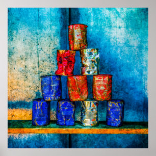 Póster Almofadas - Refeição Quadrada