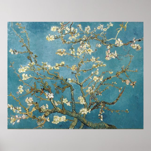 Poster Almond Blossoms por Vincent van Gogh (Frente)