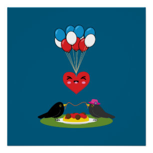 Póster Almôndegas de Espaguete do Blackbird no Encontro d