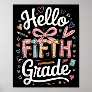 Poster Alô, 1º Dia, Arco Bonito De Volta À Escola