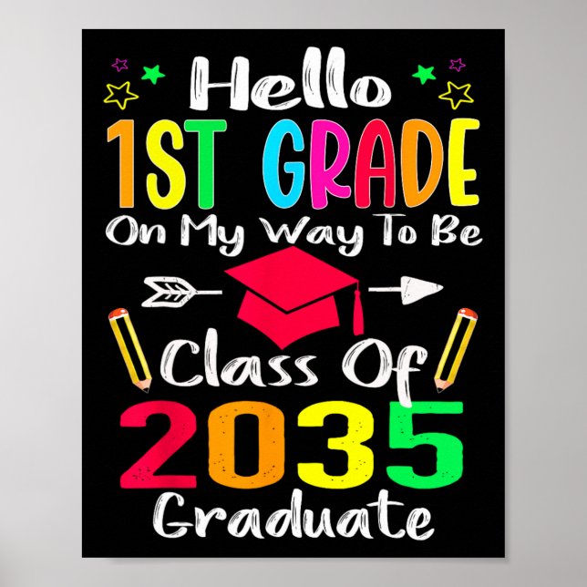 Poster Alô, 1rua De Volta À Classe Escolar De 2035 Cresce (Frente)