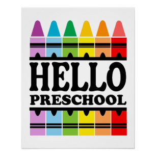 Póster Alô, pré-escola de volta à escola