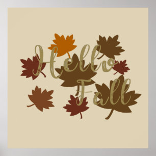 Poster Alô Queda d'água outono Folha do outono outubro