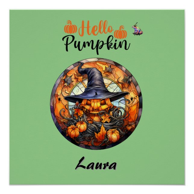 Póster Alô Scary Hallowe'en Pumpkin (Frente)