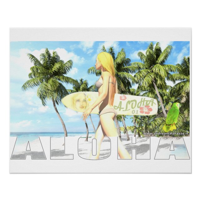 Póster Aloha 01 Glossy (Frente)