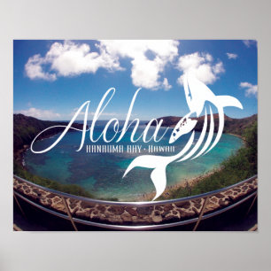 Póster Aloha baía Havaí de Hanauma