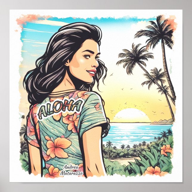 Poster Aloha Girl (Frente)