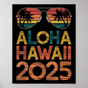 Poster Aloha Hawaii 2025 Perfeito Para Summer Trip Beach 
