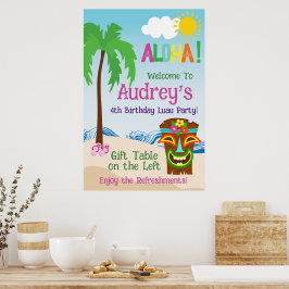 Poster Aloha Luau Birthday
