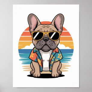 Poster Aloha Pup – Vibrações Legais de Cachorro Bulldog F